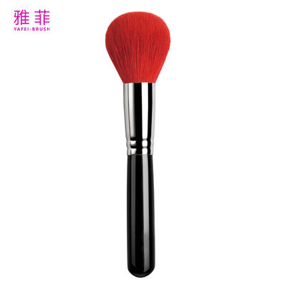 comprare A03 Pelle di capra rossa spazzola per il trucco in polvere libera a marchio privato maniglia in legno di betulla fabbricazione online