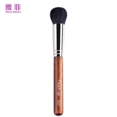 comprare F07 Spazzole per il trucco di capelli di animali densi e neri con ferrule di rame fabbricazione online