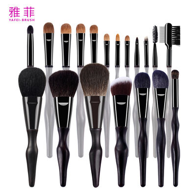 18pcs capelli naturali grande set pennello trucco etichetta privata set pennello trucco