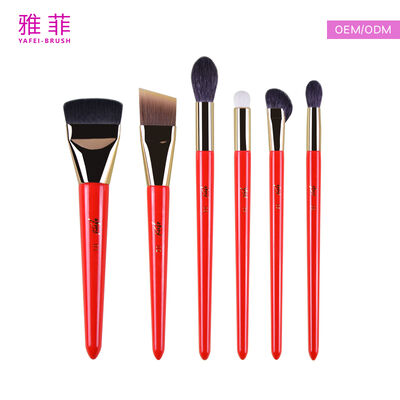 Pennelli per trucco in pelo di animale, a forma di lingua media, classici in pelo di zibellino, con opzioni personalizzate per dimensioni, peso e colore del manico